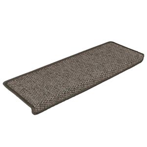 vidaXL Tappeti Autoadesivi Scale Sisal 15 pz 65x21x4 cm Grigio e Beige