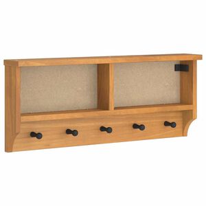 vidaXL Appendiabiti da Parete SANDNES 87x12x35 cm in Legno di Pino