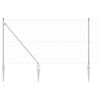 vidaXL Recinzione con Posto Argento 1 x 10 m Acciaio