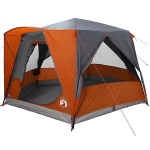 vidaXL Tenda da Capanna per 5 Persone con tetto Grigio e arancione