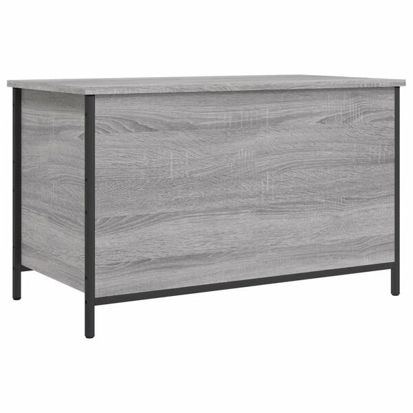 vidaXL Panca Portaoggetti Grigio Sonoma 80x42,5x50cm Legno Multistrato