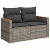 vidaXL Set Divano da Giardino 6 pz con Cuscini Grigio in Polyrattan