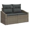 vidaXL Set Divano da Giardino 7 pz Grigio polyrattan