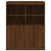 vidaXL Credenza con Luci LED Rovere Marrone 81x37x100 cm