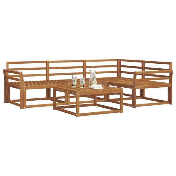 vidaXL Set di divani da esterno 5 pcs Naturale