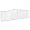 vidaXL Cesto Gabbione ad Arco 400x30x100/120 cm Ferro Zincato