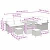 vidaXL Set Divano da Giardino con cuscino 9 pcs Beige polyrattan