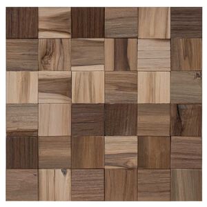 vidaXL Pannello da Parete 11 pz Naturale 30 x 30 x 2 cm