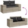 vidaXL Set Divano Giardino 10 pz con Cuscini Grigio Chiaro Polyrattan