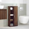 vidaXL Mobile da Bagno con Portarotolo Rovere Marrone 39x22x90 cm