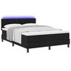 vidaXL Letto a molle con materasso Nero 140 x 190 cm Tessuto