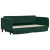 vidaXL Divano Letto Estraibile Cassetti Verde Scuro 100x200cm Velluto