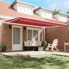 vidaXL Tenda da Sole Rosso 4,5 &times; 3 m Poliestere e metallo