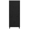 vidaXL Credenza con cassetto 2 pcs Rovere Nero 69,5 x 34 x 180 cm