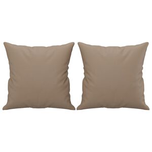 vidaXL Cuscini Decorativi 2pz Cappuccino 40x40 cm in Similpelle