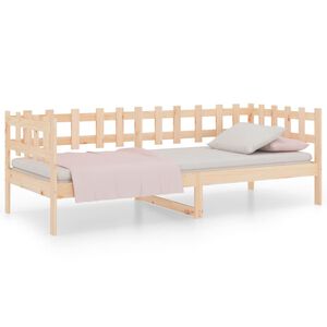 vidaXL Dormeuse senza Materasso 90x190 cm in Legno Massello di Pino