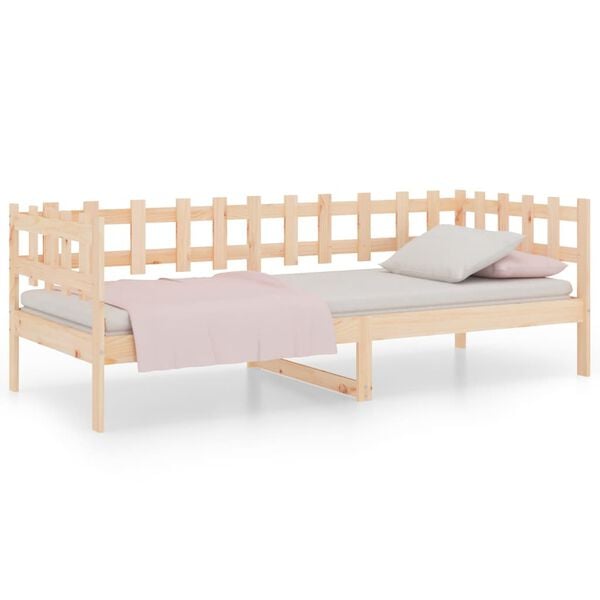 vidaXL Dormeuse senza Materasso 90x190 cm in Legno Massello di Pino