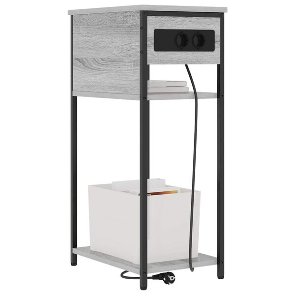 vidaXL Armadio da Notte Grigio Sonoma 41 x 28 x 76 cm