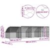 vidaXL Gabbia per polli Argento 800 x 200 x 198.5 cm Acciaio zincato