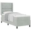 vidaXL Letto a molle con testiera Grigio chiaro 80 x 200 cm Velluto