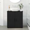 vidaXL Mobile da Bagno con archiviazione Nero 61 x 35 x 64 cm