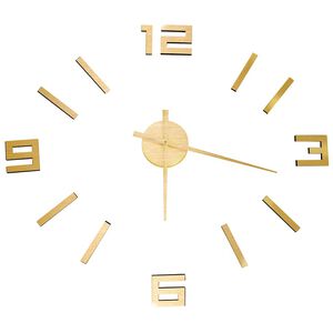 vidaXL Orologio da Parete 3D Design Moderno Oro 100 cm XXL