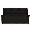 vidaXL Poltrona Massaggiante Reclinabile a 3 Posti Nera in Tessuto