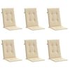 vidaXL Cuscini per Sedie 6 pz Beige 120x50x3 cm in Tessuto