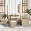 vidaXL Set Divano da Giardino 8 pcs Beige polyrattan