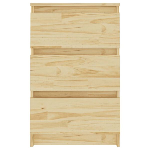 vidaXL Comodino 40x29,5x64 cm in Legno Massello di Pino