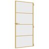 vidaXL Porta Interni Sottile Oro 93x201,5cm Vetro Temperato Alluminio