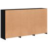 vidaXL Credenza con Luci LED Nera 181,5x37x100 cm