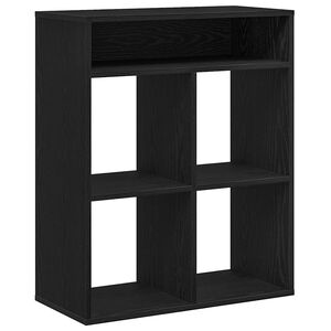vidaXL Libreria Nera 66x31x80 cm in Legno Multistrato