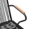 vidaXL Set da Pranzo da Giardino 5 pz Nero in Rattan PVC