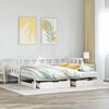vidaXL Letto Estraibile con Cassetti senza Materasso Bianco 90x200 cm
