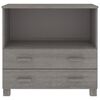 vidaXL Credenza HAMAR Grigio Chiaro 85x35x80 cm Legno Massello di Pino
