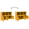 vidaXL Credenza Giallo Senape 100,5x39x79 cm in Acciaio