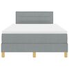 vidaXL Letto a Sorgente LED con led Grigio chiaro 120 x 190 cm Tessuto