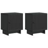 vidaXL Armadio da Notte 2 pcs Nero 43 x 34,5 x 50 cm