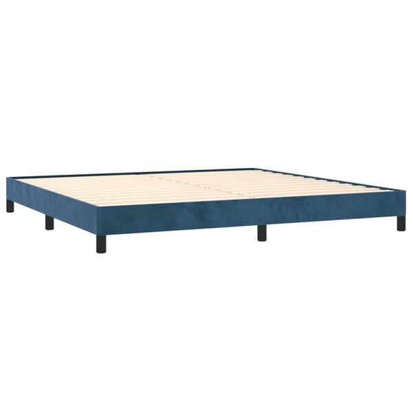 vidaXL Giroletto senza Materasso Blu Scuro 200x200 cm in Velluto