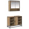 vidaXL Set di mobili per il bagno con porta 2 pcs Rovere artigianale