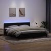 vidaXL Letto a Molle con Materasso e LED Nero 180x210 cm in Velluto