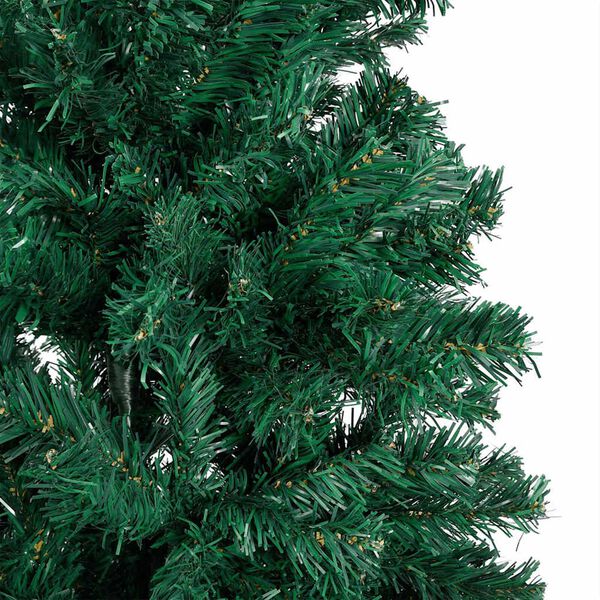 vidaXL Albero di Natale Preilluminato con Palline Verde 180 cm PVC