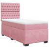 vidaXL Giroletto a Molle con Materasso Rosa 80x200 cm in Velluto