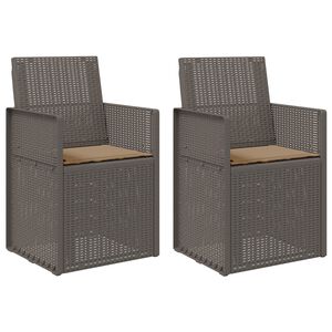 vidaXL Sedie da pranzo da giardino 2 pcs Grigio chiaro e Tortora PP