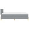vidaXL Letto a Sorgente LED con led Grigio chiaro 120 x 190 cm Tessuto