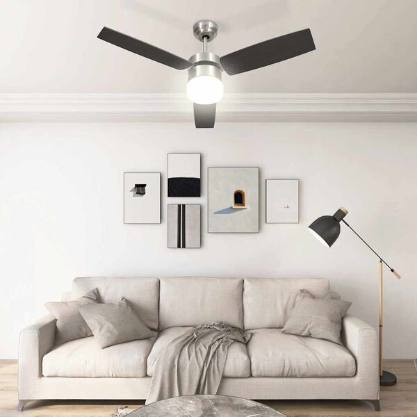 vidaXL Ventilatore Soffitto con Luce e Telecomando 108cm Marrone Scuro