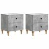 vidaXL Armadio da Notte 2 pz Grigio Cemento 43 x 34,5 x 48 cm