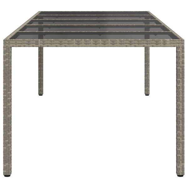 vidaXL Tavolo da Pranzo da Giardino Grigio 250 x 100 x 75 cm