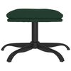 vidaXL Poggiapiedi Verde Scuro 60x60x36 cm in Tessuto
